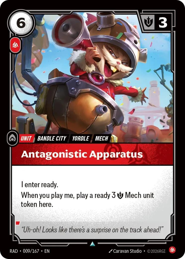 Image for Antagonistic Apparatus (009/167) (Radiance) (RAD) - Riftbound: League of Legends Trading Card Game