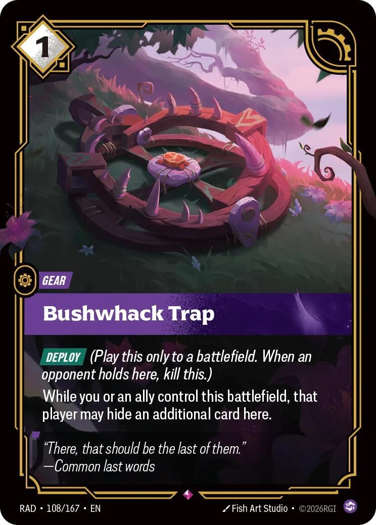 Image for Bushwhack Trap (108/167) (Foil) (Radiance) (RAD) - Riftbound: League of Legends Trading Card Game