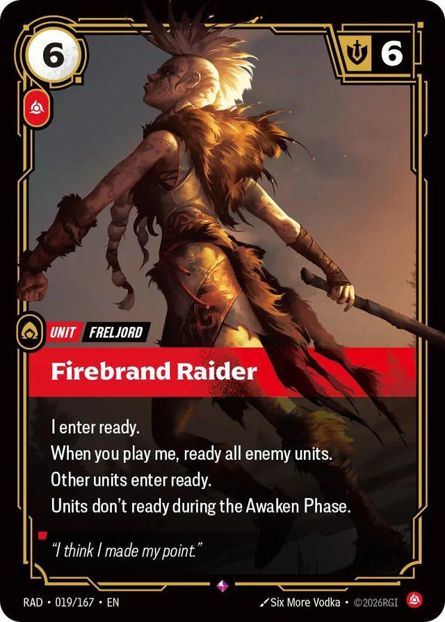Image for Firebrand Raider (019/167) (Foil) (Radiance) (RAD) - Riftbound: League of Legends Trading Card Game