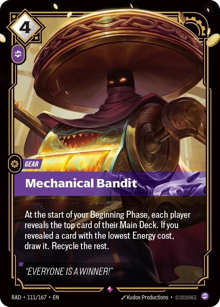 Image for Mechanical Bandit (111/167) (Foil) (Radiance) (RAD) - Riftbound: League of Legends Trading Card Game