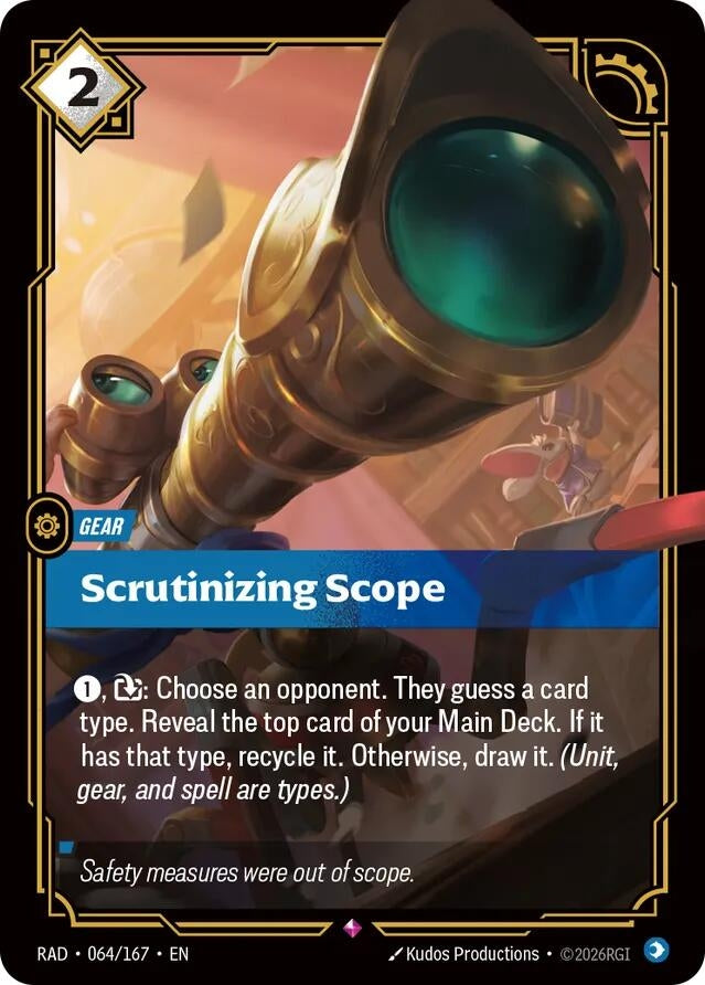 Image for Scrutinizing Scope (064/167) (Foil) (Radiance) (RAD) - Riftbound: League of Legends Trading Card Game