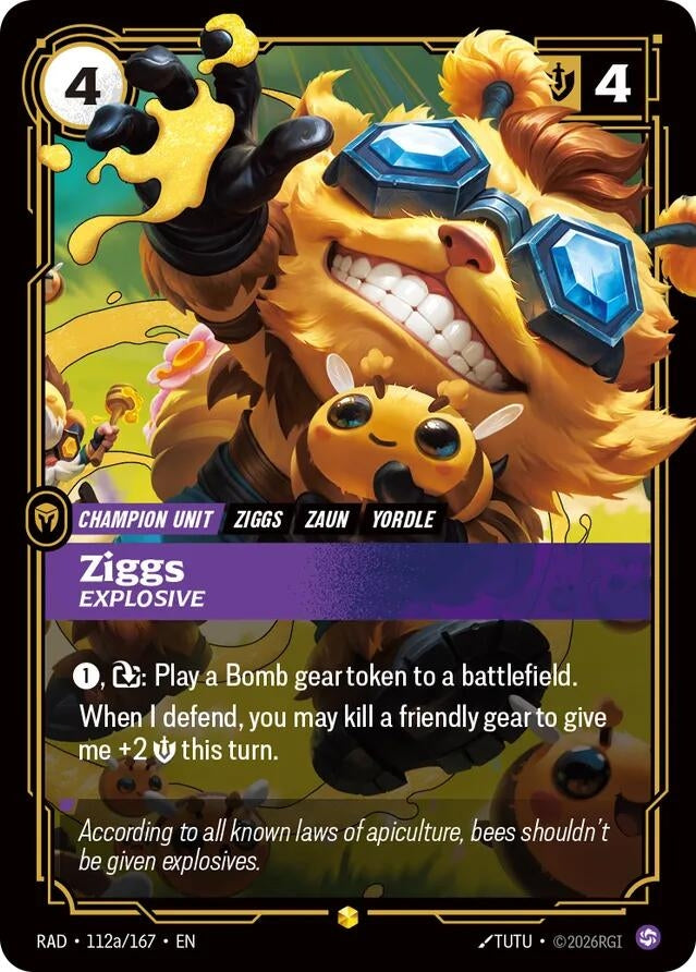 Image for Ziggs, Explosive (Alternate Art) (112a/167) (Foil) (Radiance) (RAD) - Riftbound: League of Legends Trading Card Game
