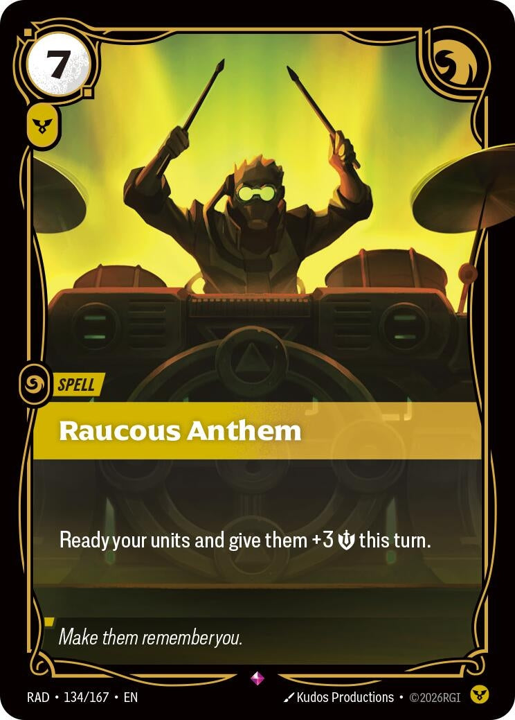 Image for Raucous Anthem (134/167) (Foil) (Radiance) (RAD) - Riftbound: League of Legends Trading Card Game