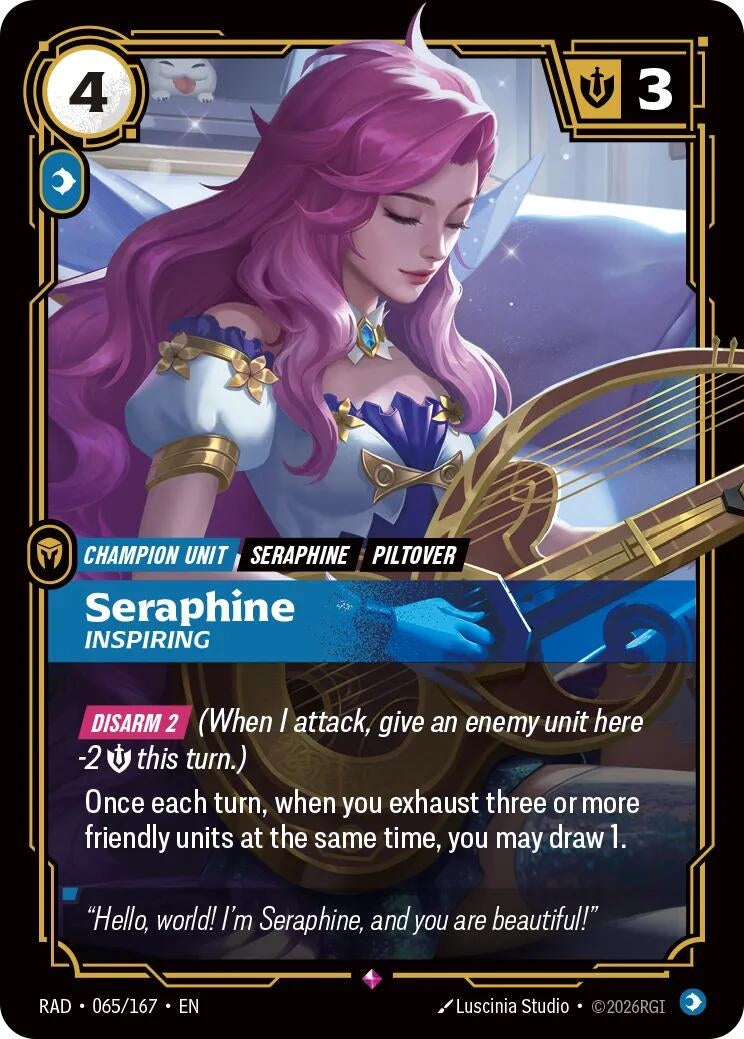 Image for Seraphine, Inspiring (065/167) (Foil) (Radiance) (RAD) - Riftbound: League of Legends Trading Card Game
