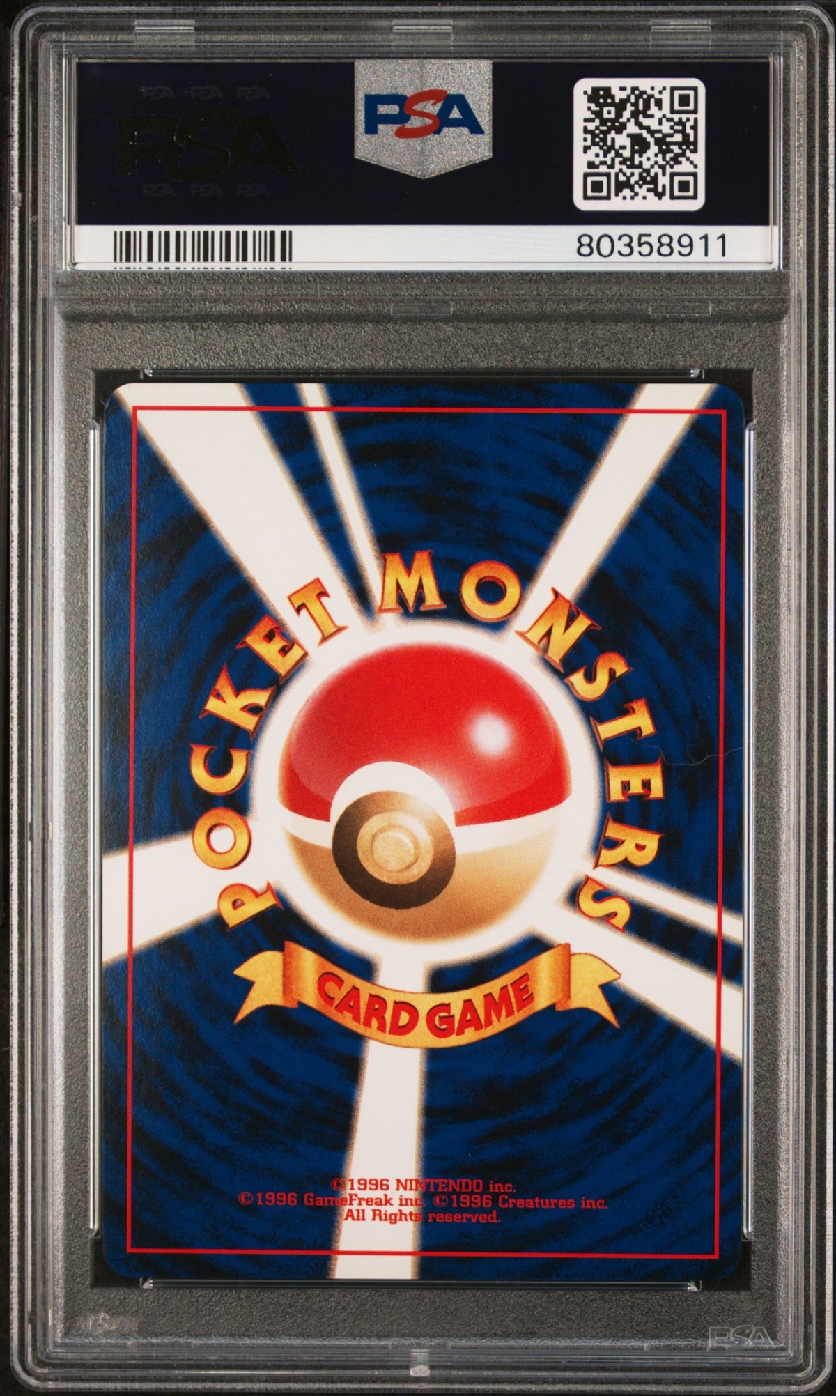 2001 POKEMON JAPANESE NEO 4 #94 DARK GENGAR-HOLO PSA NM 7 - Back