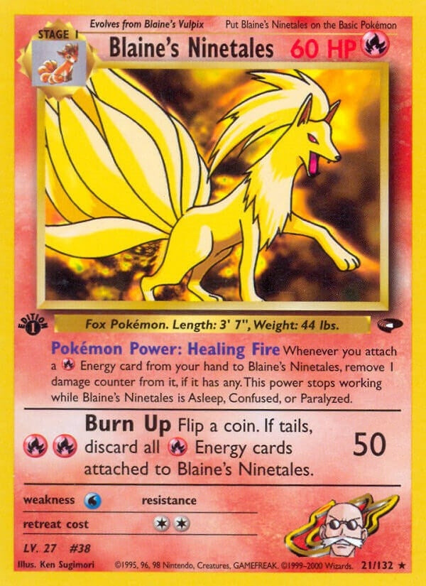Blaine's Ninetales (021/132) (Gym Challenge)