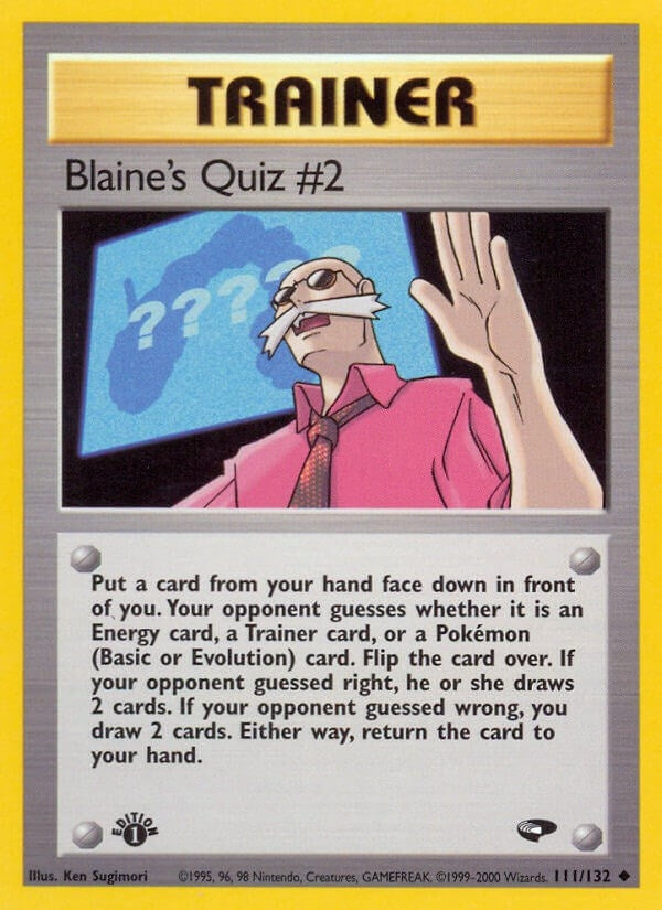 Image for Blaine's Quiz #2 (111/132) (Gym Challenge) - Pokemon