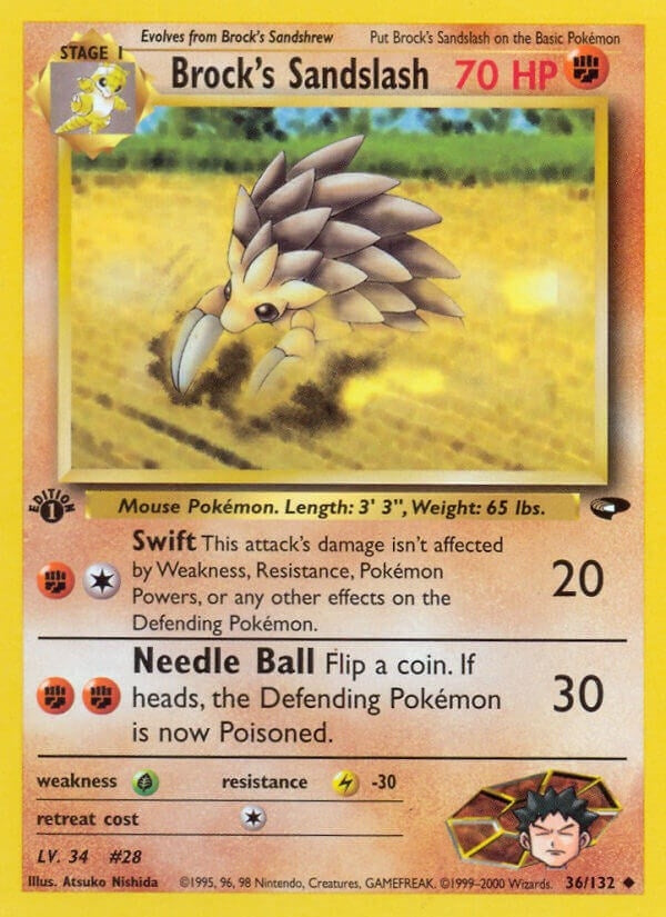 Image for Brock's Sandslash (036/132) (Gym Challenge) - Pokemon