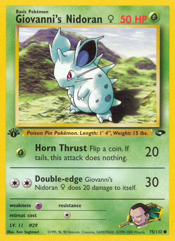 Image for Giovanni's Nidoran F (075/132) (Gym Challenge) - Pokemon