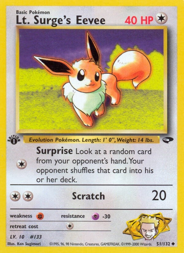 Image for Lt. Surge's Eevee (051/132) (Gym Challenge) - Pokemon
