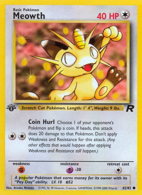 Image for Meowth (62/82) (Team Rocket) - Pokemon