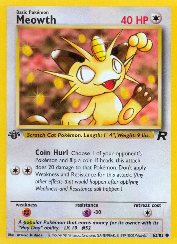 Image for Meowth (62/82) (Team Rocket) - Pokemon