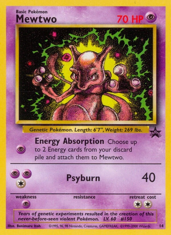 Image for Mewtwo (14) (14/53) (WoTC Promo) - Pokemon