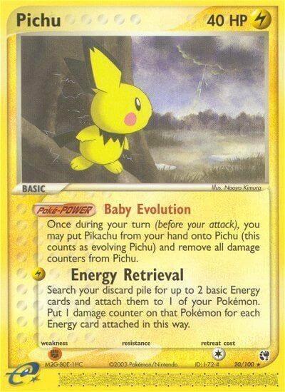 Image for Pichu (20/100) (Sandstorm) - Pokemon