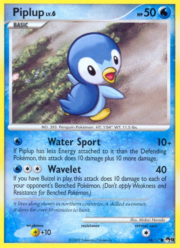 Image for Piplup (016/017) (POP Series 9) - Pokemon