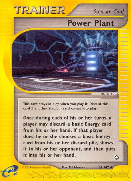 Image for Power Plant (139/147) (Aquapolis) - Pokemon