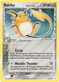 Image for Raichu (Delta Species) (15/110) (Holon Phantoms) - Pokemon
