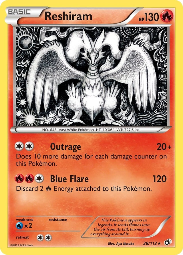 Image for Reshiram (28/113) (Legendary Treasures) - Pokemon
