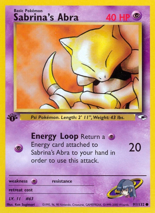 Image for Sabrina's Abra (091/132) (Gym Heroes) - Pokemon