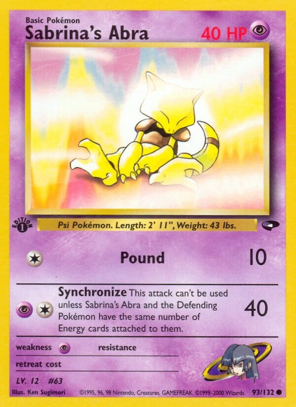 Image for Sabrina's Abra (93) (093/132) (Gym Challenge) - Pokemon