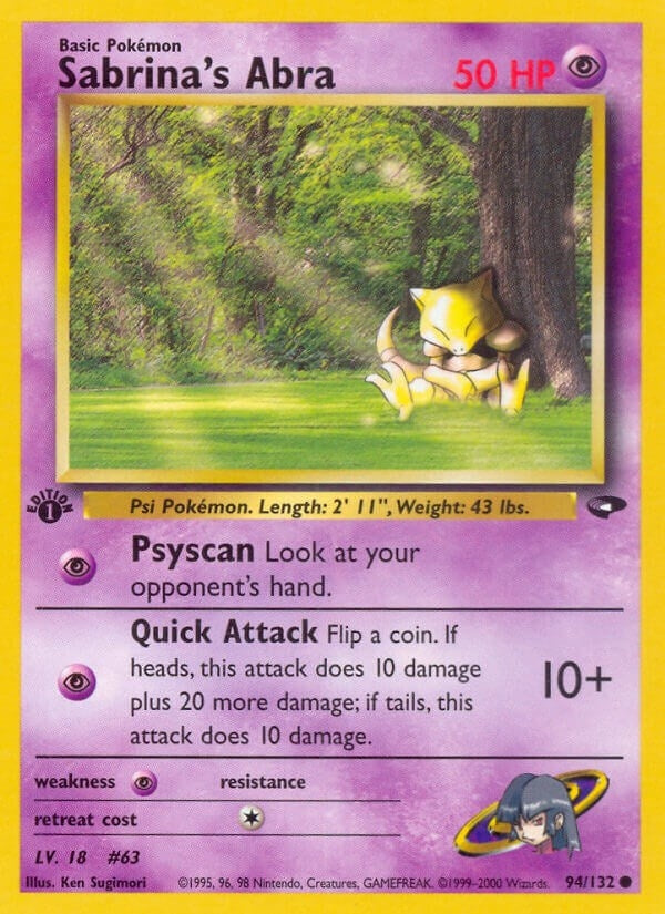 Image for Sabrina's Abra (94) (094/132) (Gym Challenge) - Pokemon