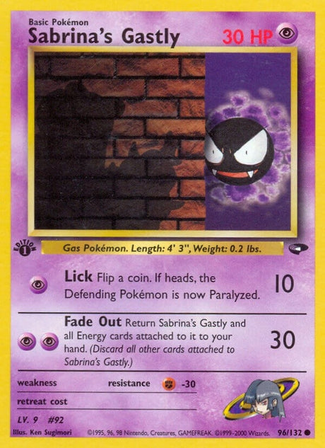 Image for Sabrina's Gastly (96) (096/132) (Gym Challenge) - Pokemon