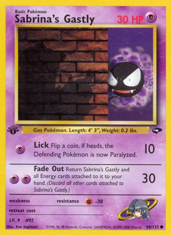 Image for Sabrina's Gastly (96) (096/132) (Gym Challenge) - Pokemon