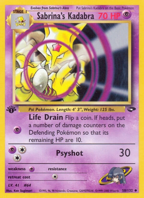 Image for Sabrina's Kadabra (058/132) (Gym Challenge) - Pokemon