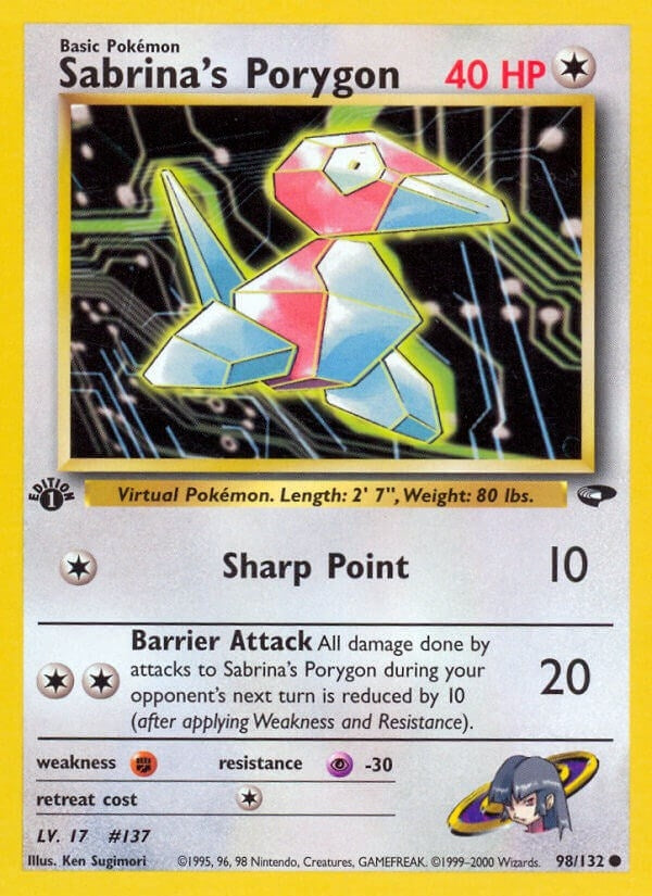 Image for Sabrina's Porygon (098/132) (Gym Challenge) - Pokemon