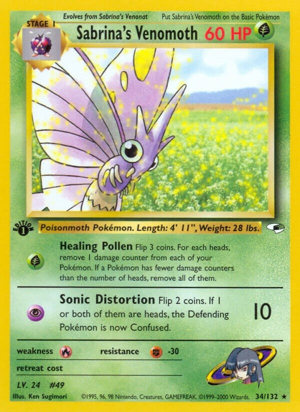 Image for Sabrina's Venomoth (034/132) (Gym Heroes) - Pokemon