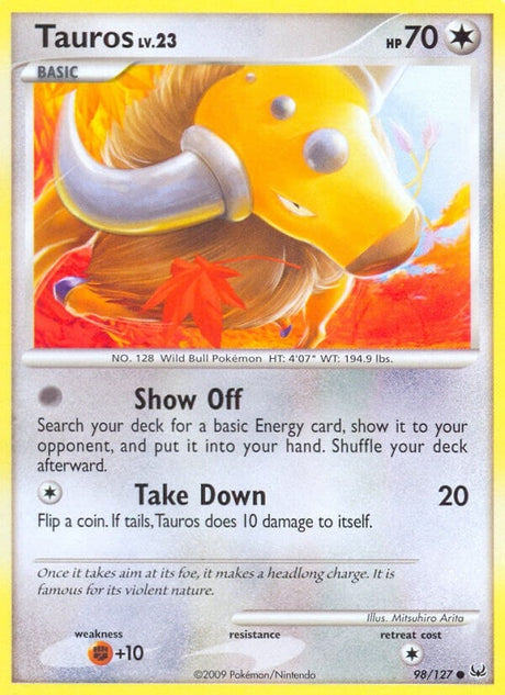 Image for Tauros (98/127) (Platinum) - Pokemon