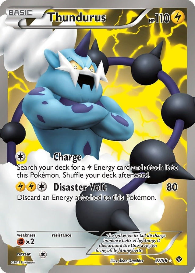 Image for Thundurus (97 Full Art) (97/98) (Emerging Powers) - Pokemon