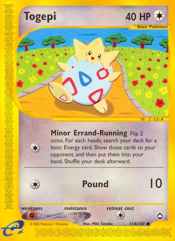 Image for Togepi (114/147) (Aquapolis) - Pokemon