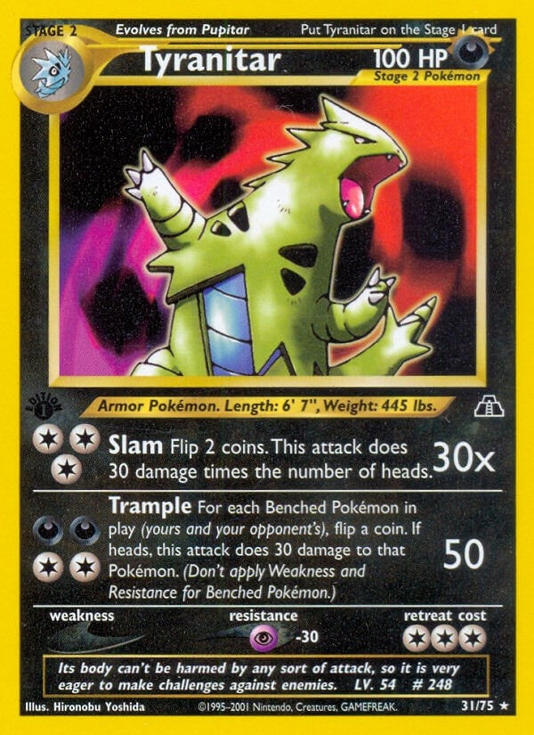 Image for Tyranitar (31) (31/75) (Neo Discovery) - Pokemon