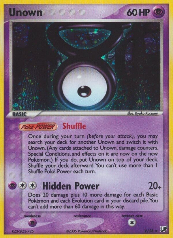 Image for Unown (V) (V/28) (Unseen Forces) - Pokemon