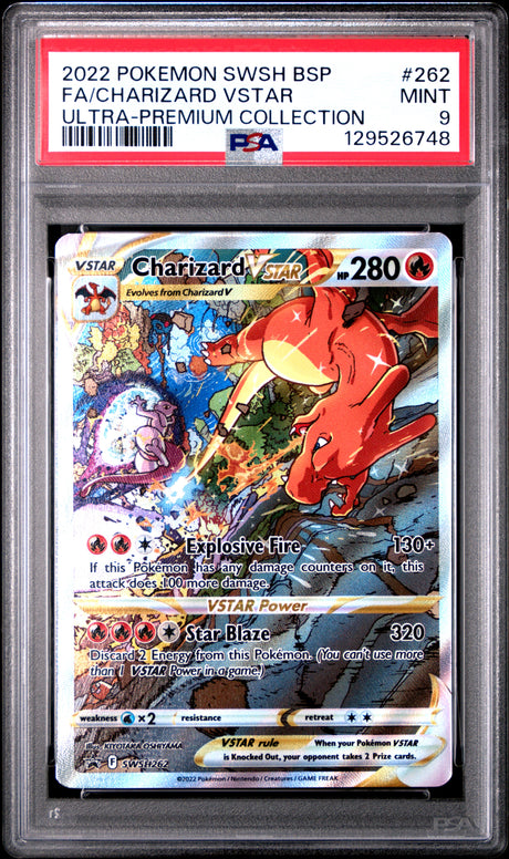 FA/CHARIZARD VSTAR ULTRA-PREMIUM COLLECTION 2022 POKEMON SWSH BLACK STAR PROMO PSA MINT 9