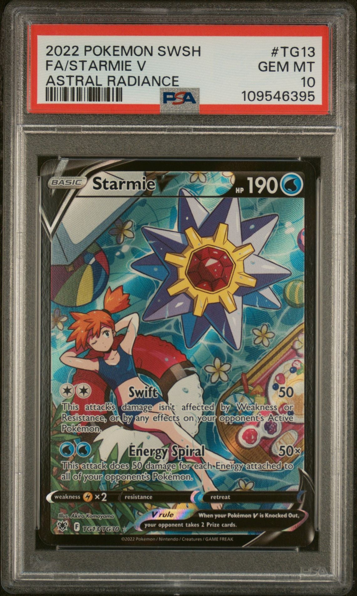FA/STARMIE V ASTRAL RADIANCE 2022 POKEMON SWORD & SHIELD ASTRAL RADIANCE PSA GEM MT 10
