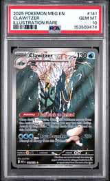 CLAWITZER ILLUSTRATION RARE 2025 POKEMON MEG EN-MEGA EVOLUTION PSA GEM MT 10