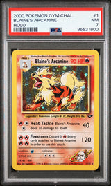 BLAINE'S ARCANINE HOLO 2000 POKEMON GYM CHALLENGE PSA NM 7