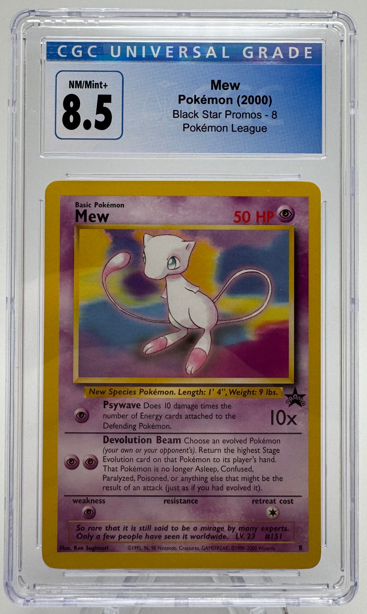 MEW Pokemon League 2000 Black Star Promos CGC 8.5