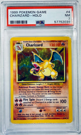 CHARIZARD-HOLO 1999 POKEMON GAME PSA NM 7