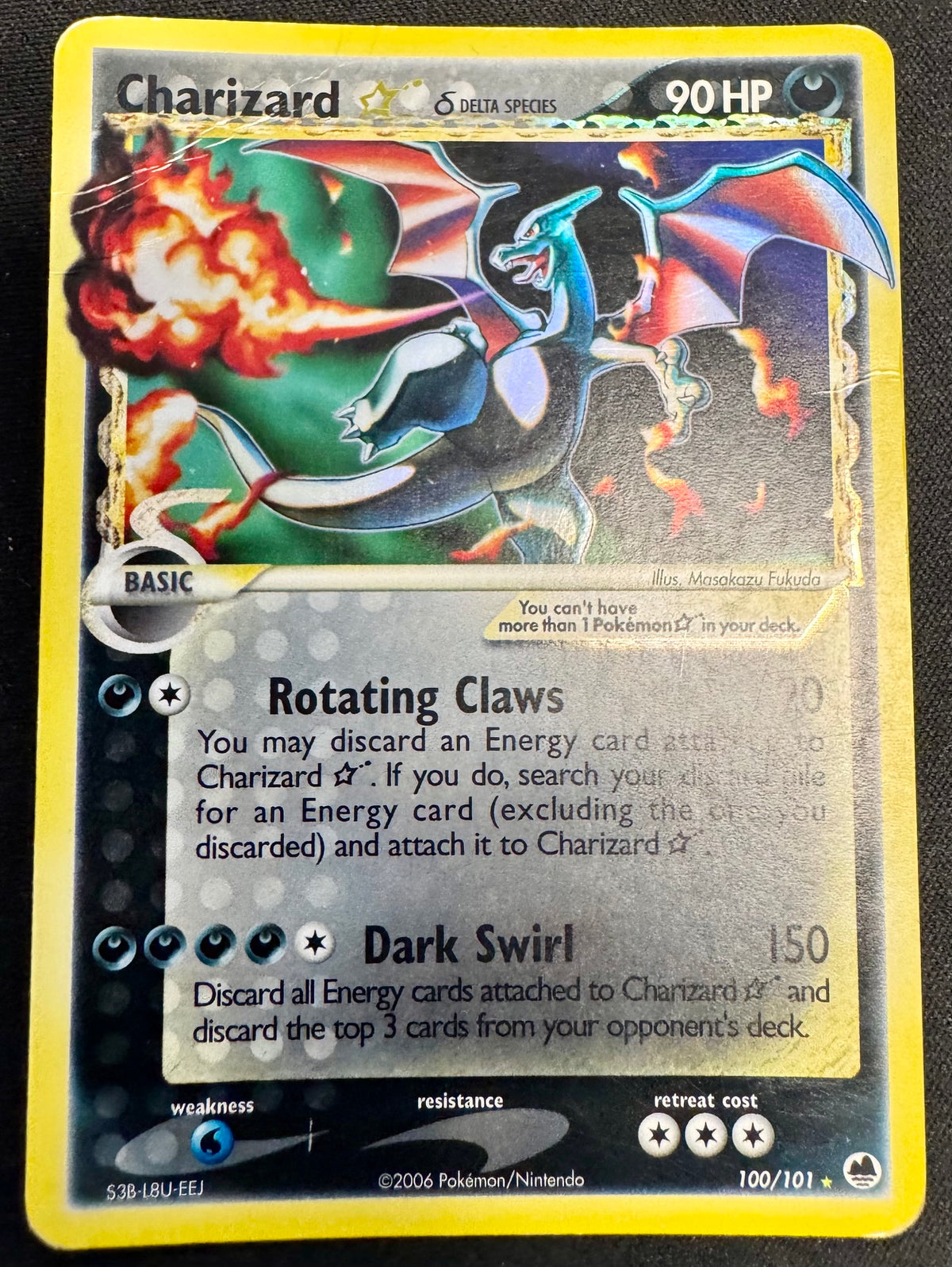 Charizard Star (Delta Species) (100/101) (Dragon Frontiers) *DAMAGED - PLEASE SEE PICS*