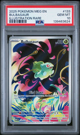 BULBASAUR ILLUSTRATION RARE 2025 POKEMON MEG EN-MEGA EVOLUTION PSA GEM MT 10