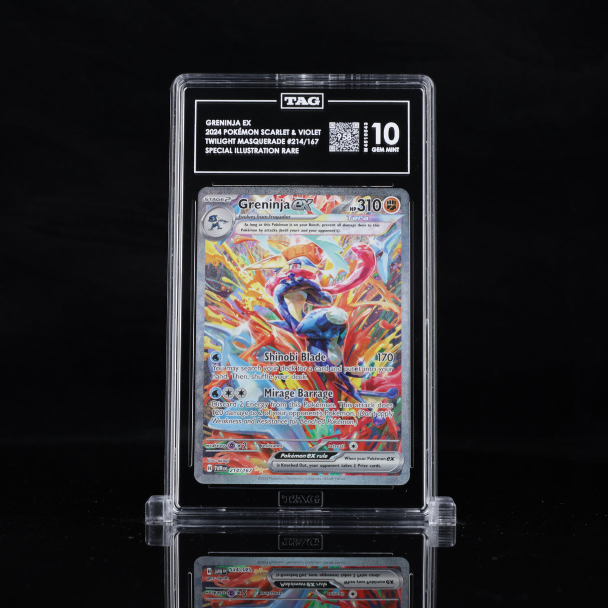 GRENINJA EX 2024 2024 POKÃ‰MON SCARLET & VIOLET #214/167 TAG 10 TAG 10