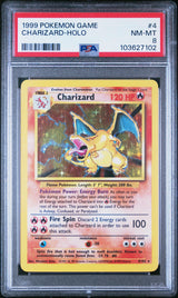 CHARIZARD-HOLO 1999 POKEMON GAME PSA NM-MT 8 - front