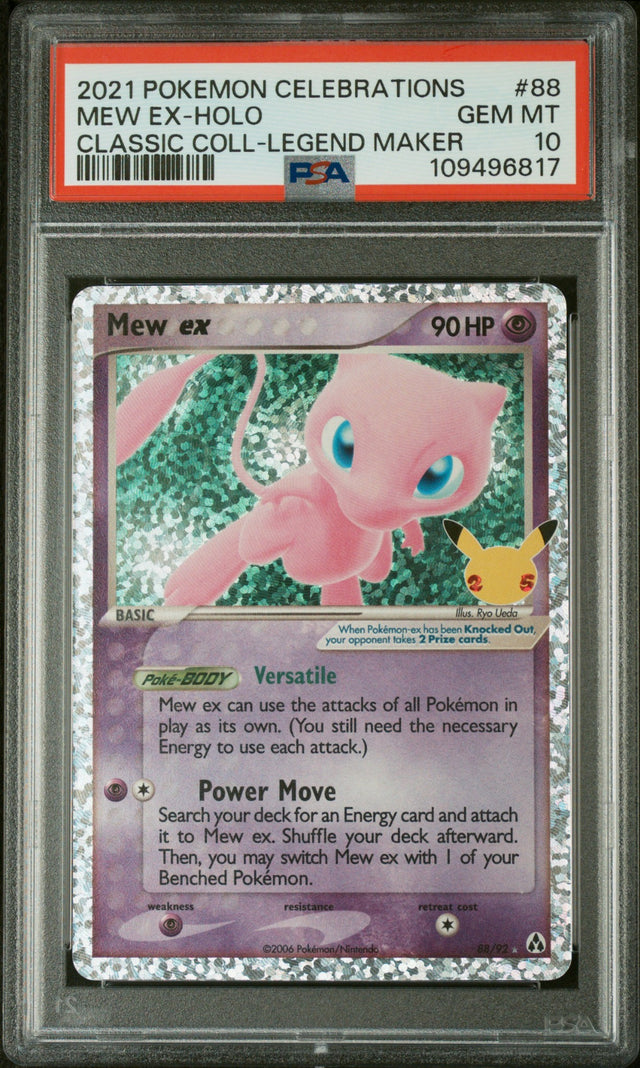 2021 POKEMON CELEBRATIONS CLASSIC COLLECTION #88 MEW EX-HOLO PSA 10