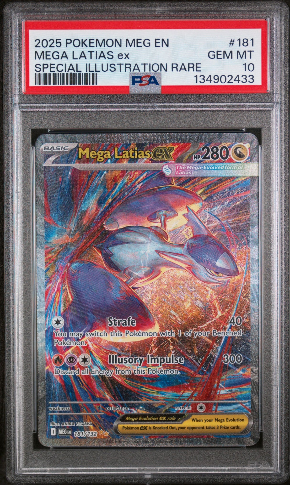 2025 POKEMON MEG EN-MEGA EVOLUTION #181 MEGA LATIAS EX SPECIAL ILLUSTRATION RARE PSA 10