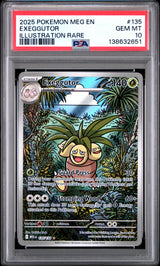 2025 POKEMON MEG EN-MEGA EVOLUTION #135 EXEGGUTOR ILLUSTRATION RARE PSA 10