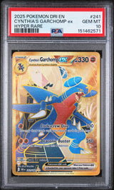 CYNTHIA'S GARCHOMP EX HYPER RARE 2025 POKEMON DRI EN-DESTINED RIVALS PSA GEM MT 10 - front