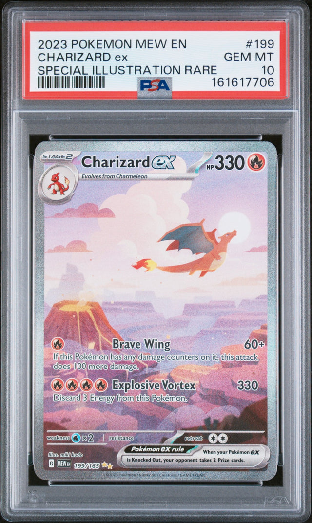 2023 POKEMON MEW EN-151 #199 CHARIZARD EX SPECIAL ILLUSTRATION RARE PSA 10